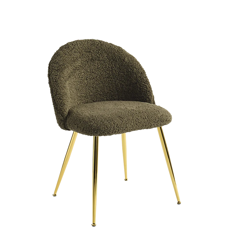 Teddy Fleece Accent Chair With Golden Base Y-C16